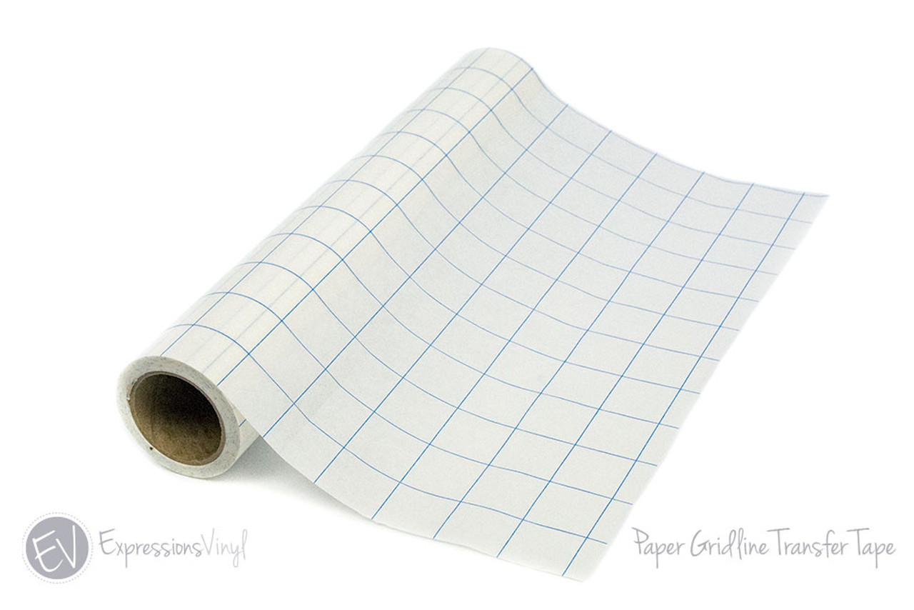 Gridlined Paper Transfer Tape - 12x30' Roll (Blue 1 Grid)